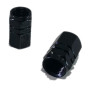 Paire de bouchons de valves \"ECROU\" NOIR (6 couleurs)