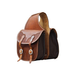 Pool's leather saddle bag...