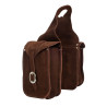 Front saddlebag in suede leather