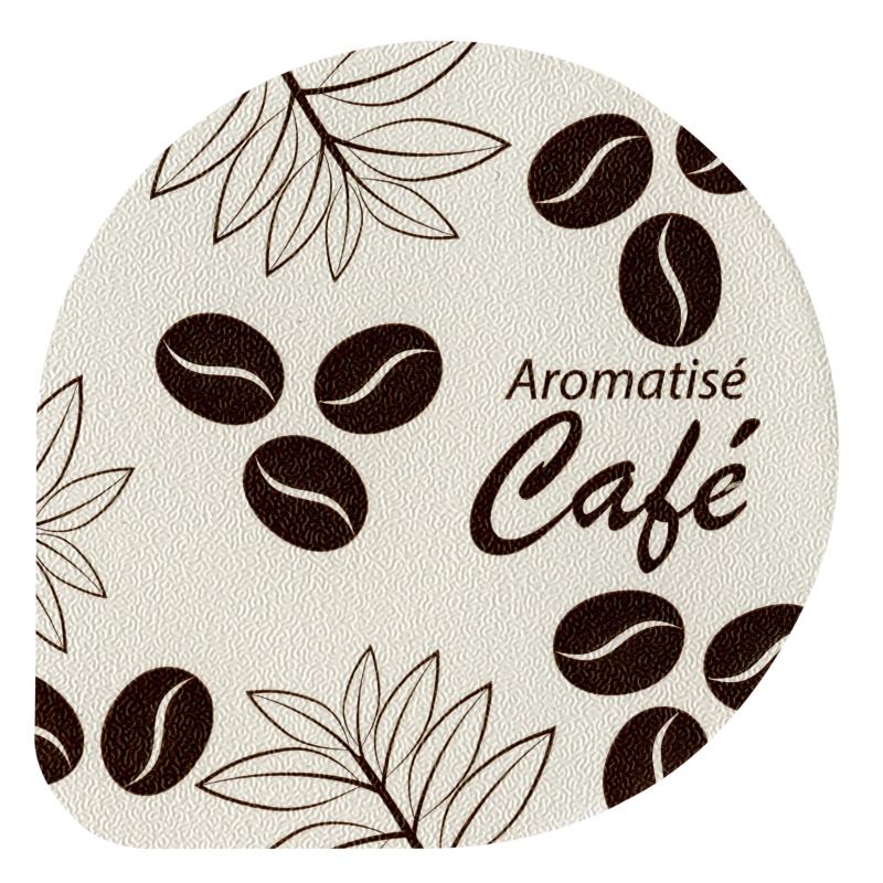 Opercules Ø68.3mm Aluminium imprimés aromatisés café